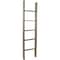 Ekena Millwork 19"W x 72"H x 3 1/2"D Vintage Farmhouse 5 Rung Ladder, Barnwood Decor Collection, Reclaimed Grey DECR019X072X04LDRGY - alternate 1